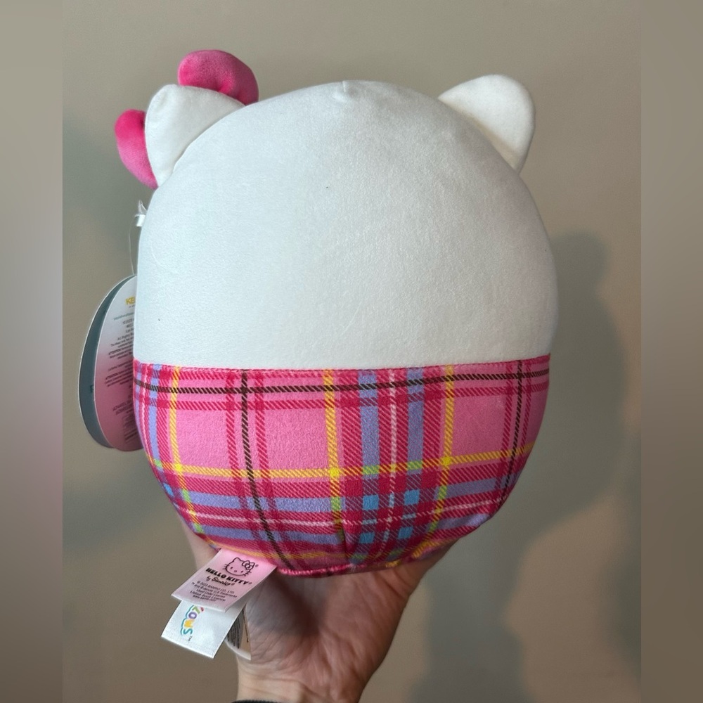 NWT Hello Kitty Squishmallow Plaid Pink - Picture 5 of 5